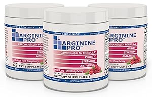 L-ARGININE PRO | L-arginine Supplement Powder | 5,500mg of L-arginine Plus 1,100mg L-Citrulline (Raspberry, 3 Jars)