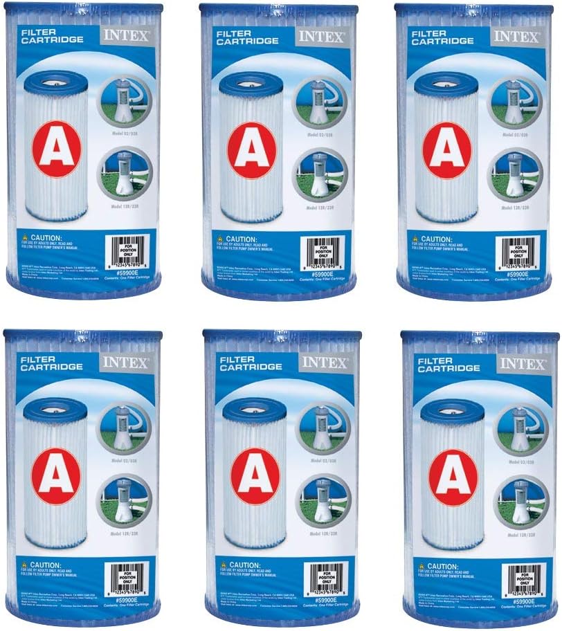 6-Pack Of INTEX Type A Filter Cartridges (Model 29000) – For INTEX Pools & Pumps