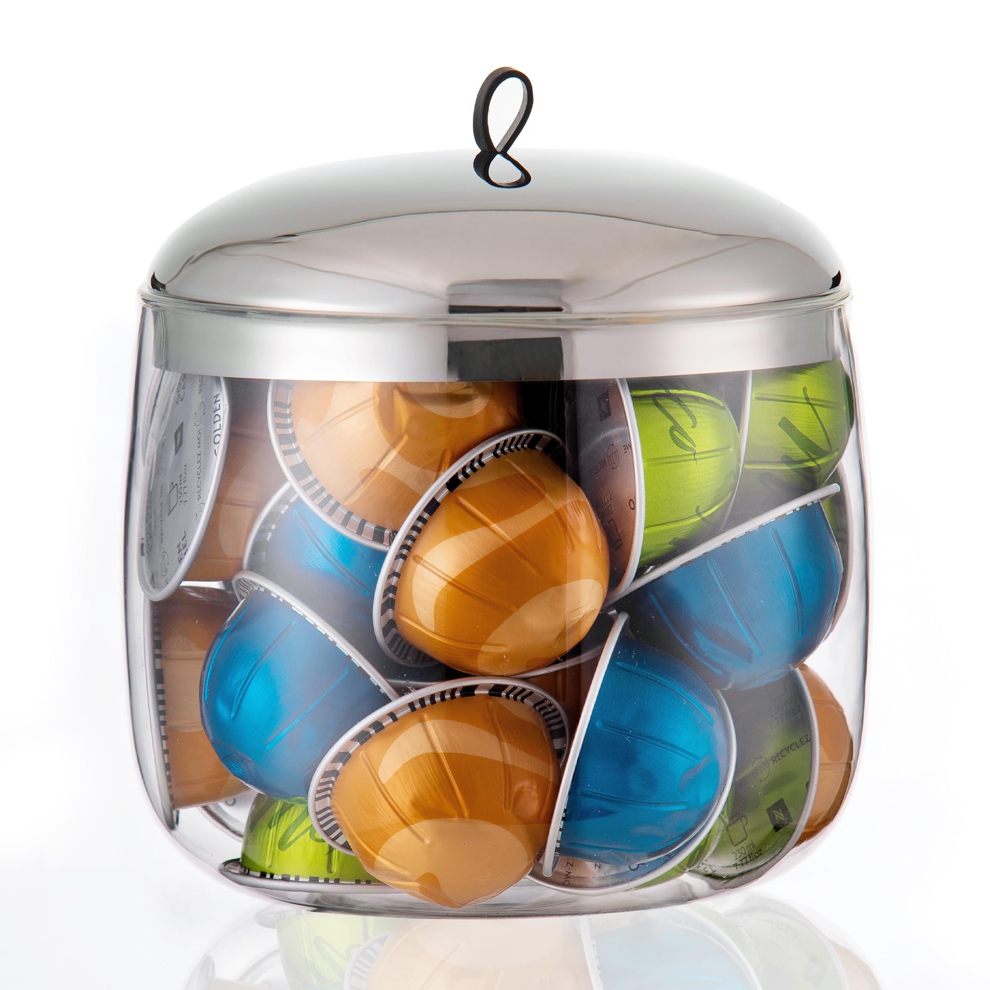 Photo 1 of MOLFUJ Coffee Pod Holder, Coffee Pod Storage Compatible with 30 Nespresso Vertuo Pods, Glass K Cup Organizer for Counter, Espresso Capsule Holder for Keurig Kpod