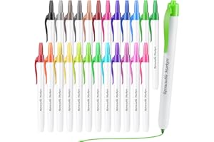YQWUCO Clicks Retractable Markers,24 Colors Click Markers for Kids, Click Retractable Art Markers, School Supplies for Kids, Holiday Gifts for Kids.