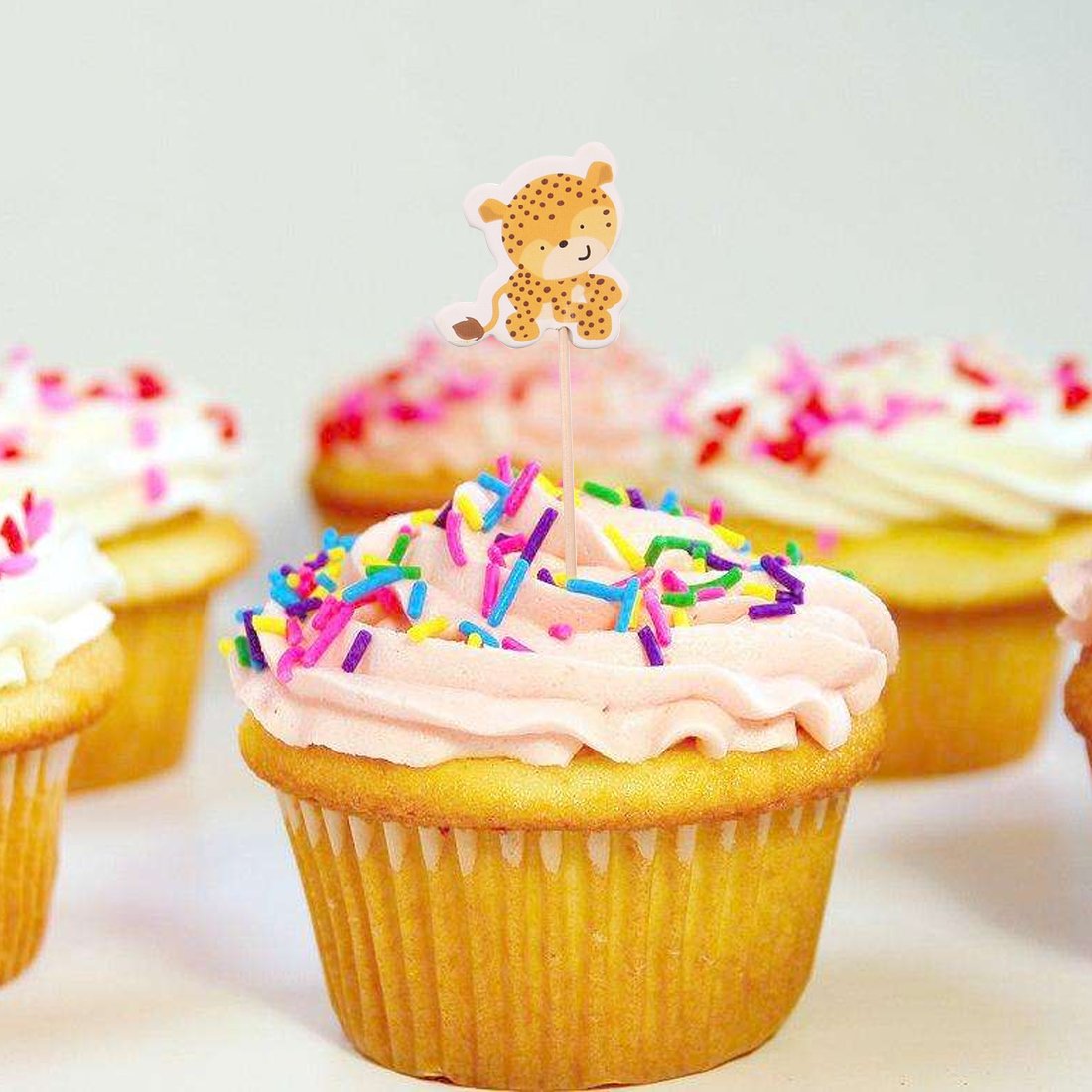 Basico Jungle Animal Cupcake Surpers Pics Anniversaire Decoration De Fete Enfants Bebe Douche Garcon Faveurs Gateau Decoration Patisserie Sets De Moules A Patisserie