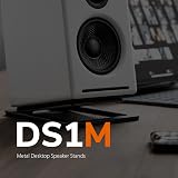 Audioengine DS1M Tilted Steel Desktop Speaker Stands Small PC Gaming Black Pair view 7