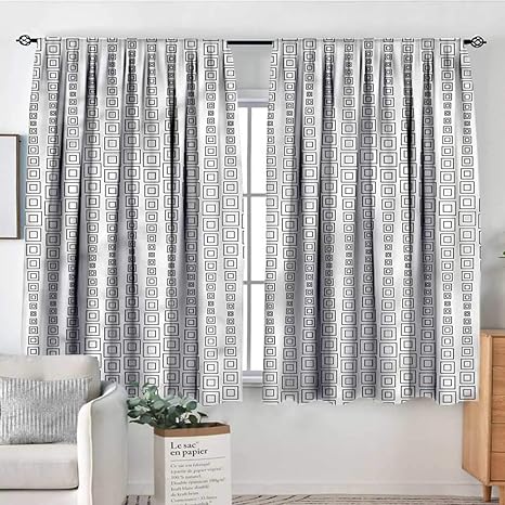 Amazon Com Sanring Modern Curtains Inner Squares Minimalist 42