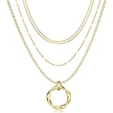 TEN MIRO Imitation Pearl Necklaces for Women Trendy, Dainty 16k Gold Plated Layered Necklaces for Women Gold Plated Necklace Stack Stackable Imitation Pearl Necklace for Women Wedding Prom Jewelry Gifts