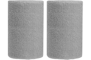 BBOLIVE 4' Inch Wrist Sweatband in 32 Different Neon Colors - Athletic Cotton Terry Cloth - Great for All Outdoor Activity(1 Pair)