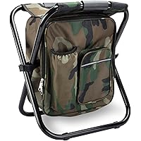 Large Size 3 in1 Multifunction Fishing Backpack Chair, Portable Hiking Camouflage Camping Stool, Folding Cooler Insulated Pic