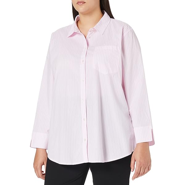 NIC+ZOE Women's 3/4 Sleeve Stripe Boat TEE, Pink Multi at Amazon