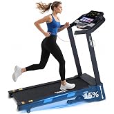 BORGUSI Auto Incline Treadmill, 3.5HP Folding Running Machine for Home | 320 lb capacity, 10 MPH speed, Bluetooth app, Upgraded LCD panel, 36 preset programs