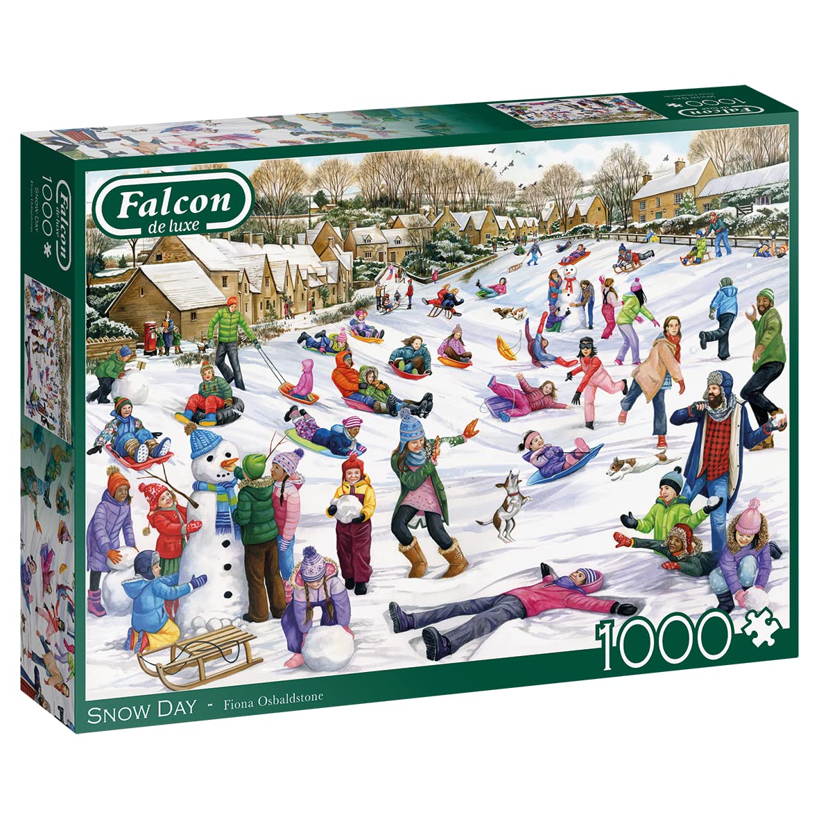 Jumbo, Falcon de luxe – Snow Day, Jigsaw Puzzles for Adults, 1000 piece