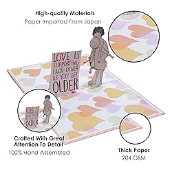 PIDELIGHT Funny Pop-Up Card - Love Is Supporting