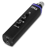 Pyle Microphone XLR-to-USB Signal Adapter - Universal Plug and Play XLR Mic to PC Adaptor for Digital Recording w/ Mix Audio Control, +48V Phantom Power, Headphone Volume, USB Cable - PDUSBPP10