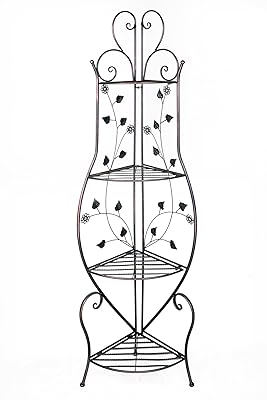 Heather Ann Creations Libby Kitchen Corner Rack, Black Copper