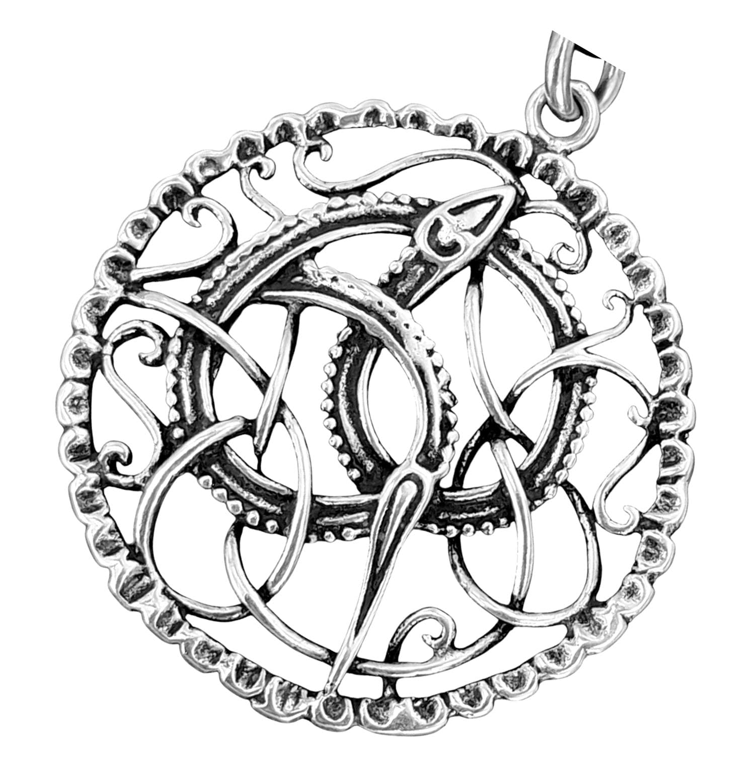 Large Midgard Snake Pendant 925 Sterling Silver No. 111