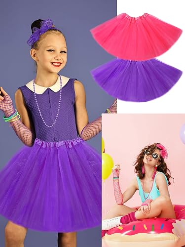 80er Jahre Kostüm-Set Für Frauen – Mit Tutu, Leg Warmers, Neon-Kette & Mehr