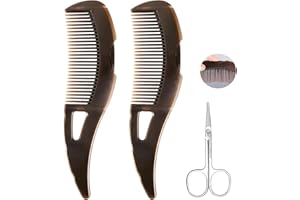 ROSES SELECTION Dandruff Comb(2 Pack),Scalp Comb for Dandruff-Removal,Detoxing Comb,Starion-Massage Hair and Scalp Sweep Hairbrush-Comb for Women Men,Hair Combs with Gifts Stainless Steel Nose Hair Scissors 3in1 Sets