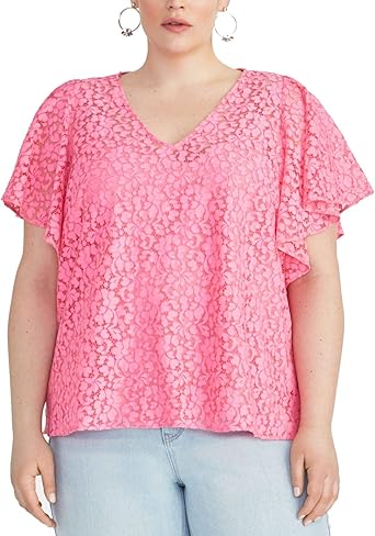 plus size flamingo top