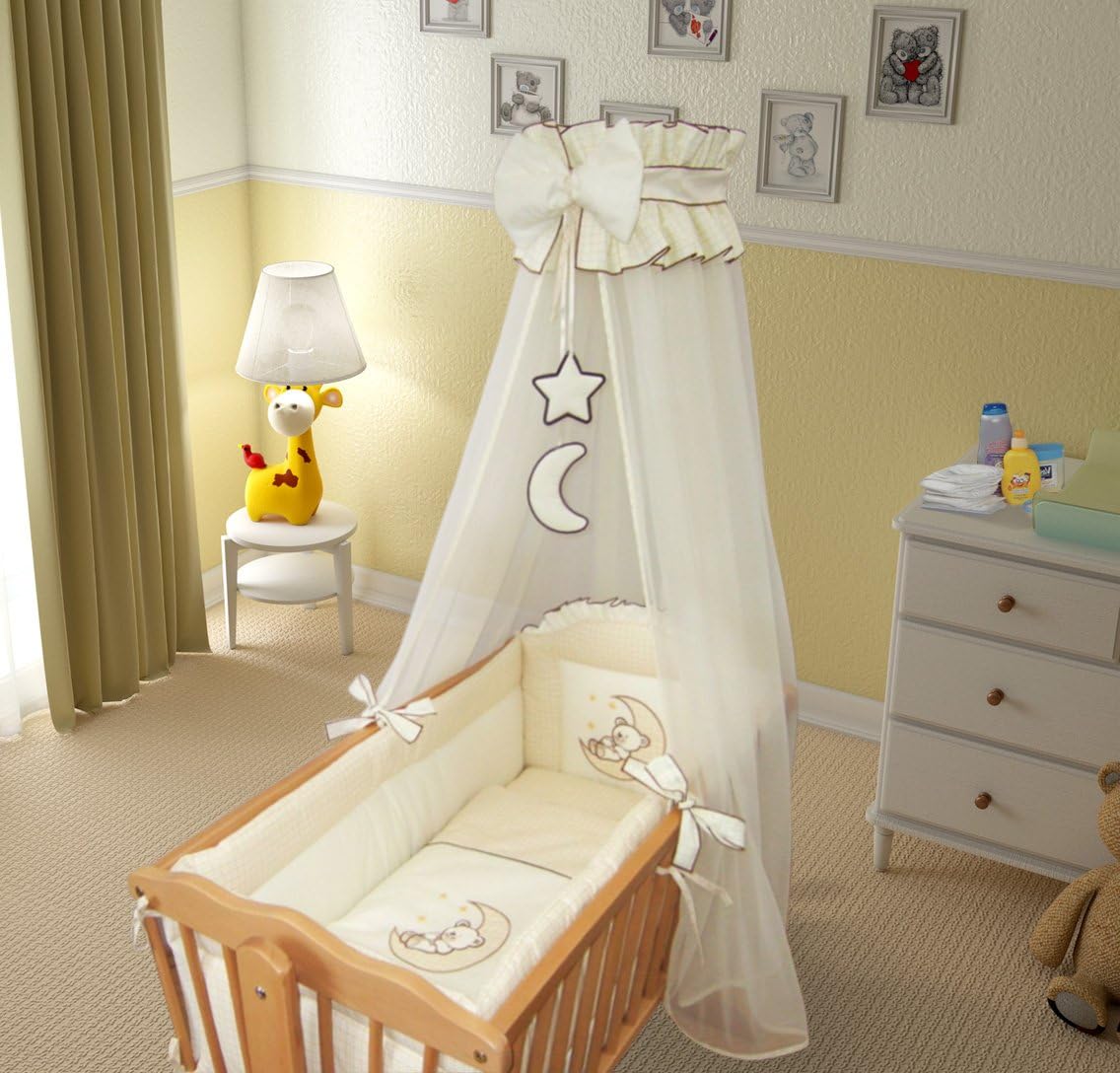 9 Piece Crib Baby Bedding Set 90x40cm Fits Swinging/Rocking Cradle