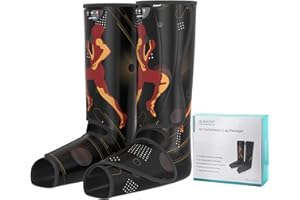 QUINEAR Cordless Rechargeable Leg Massager, Calf and Foot Massager with Air Compression, Leg Circulation and Muscles Relaxation and 3 Modes & 3 Intensities for Pain Relief