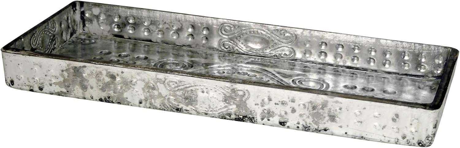 Amazon Com Elk Lighting 555107 S2 Tray Antique Silver Home Kitchen