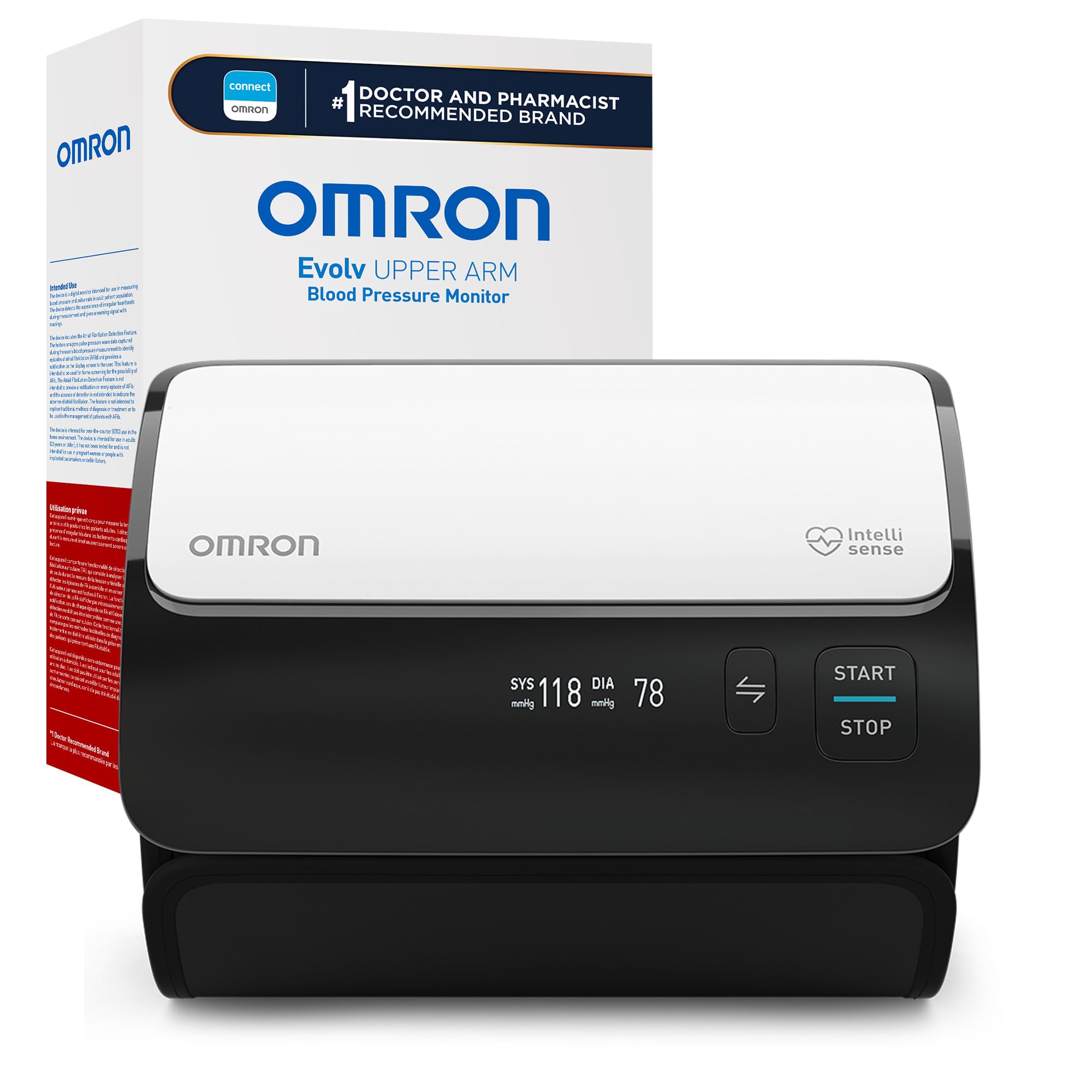 OMRON Evolv Wireless Blood Pressure Monitor for Home Use & Upper Arm Blood Pressure Cuff - #1 Doctor & Pharmacist Recommended Brand - Clinically Validated - Connect App