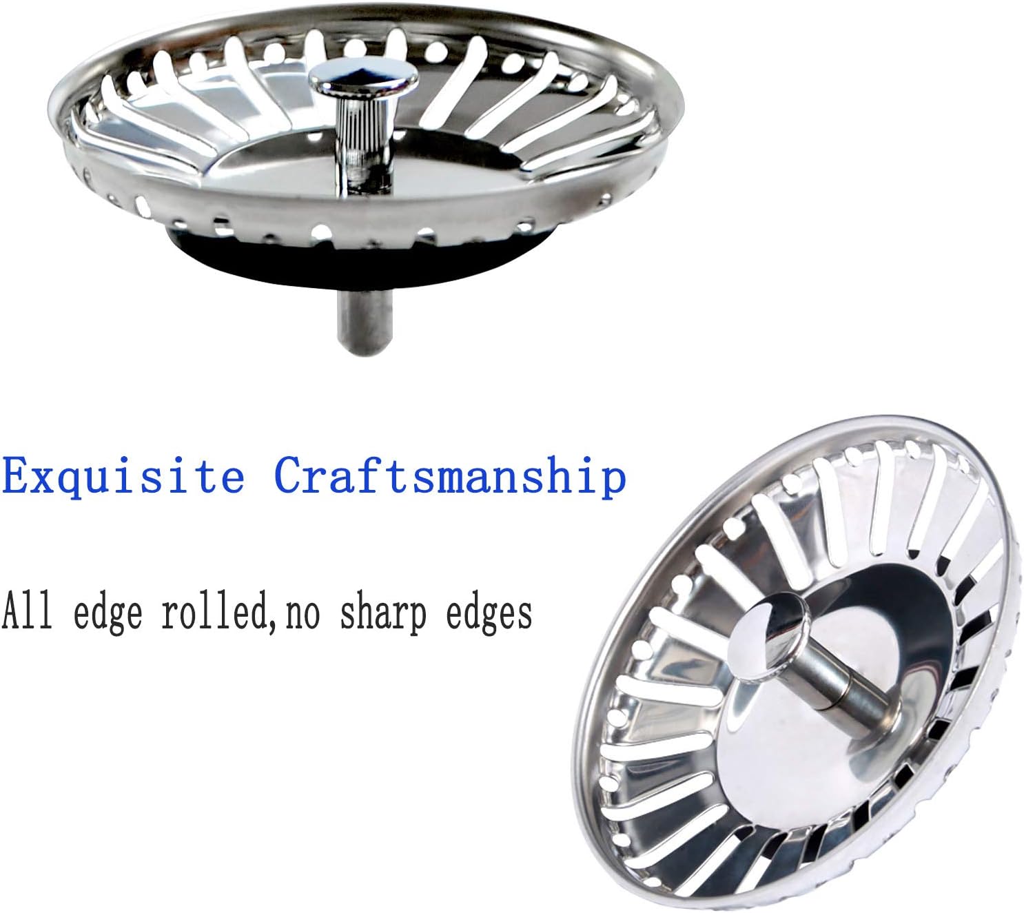 2 Pcs Standard Strainer Drain Protector 84mm Stainless Steel Kitchen Sink Strainer Plug Basket Strainer Sink Waste Plug Replacement For Kitchen Bathroom 304 Kitchen Garbage Filter Plug Kitchen Sink Accessories Kitchen Fixtures Keramikaskoljka Si