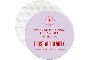 First Aid Beauty Ingrown Hair Pads Aftershave Treatment to Help Prevent Razor Bumps, Exfoliate Underarms & Bikini Area, Sensi