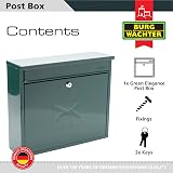 Burg-Wächter Green Elegance Wall Mounted Lockable Weatherproof Post Box view 3