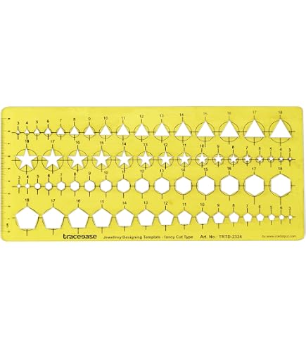 Traceease Gemstone Oval Stone Shapes Jewelry Templates Drafting Tools...