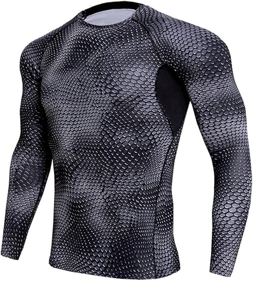 Alimagic Manga larga deportiva, Red Fitness de manga larga, Hombre ...
