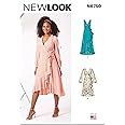 Amazon.com: New Look Misses' Wrap Dress with Length and Sleeve ...