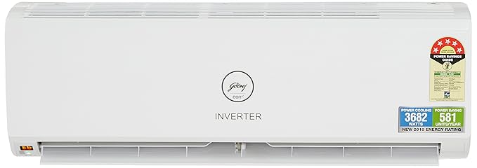 Godrej 1 Ton 5 Star Inverter Split AC (Copper, GIC 12 TINV 5 RWQH, White)