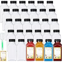 SUPERLELE 20pcs 8oz Plastic Juice Bottles, Reusable Juice Containers With Lids For Juicing Smoothie Drinking And Other Beverages - View #8