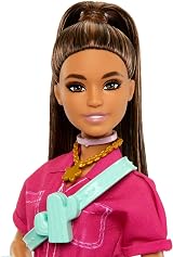 Barbie Doll in Trendy Pink Jumpsuit with Storytelling Accessories view 3