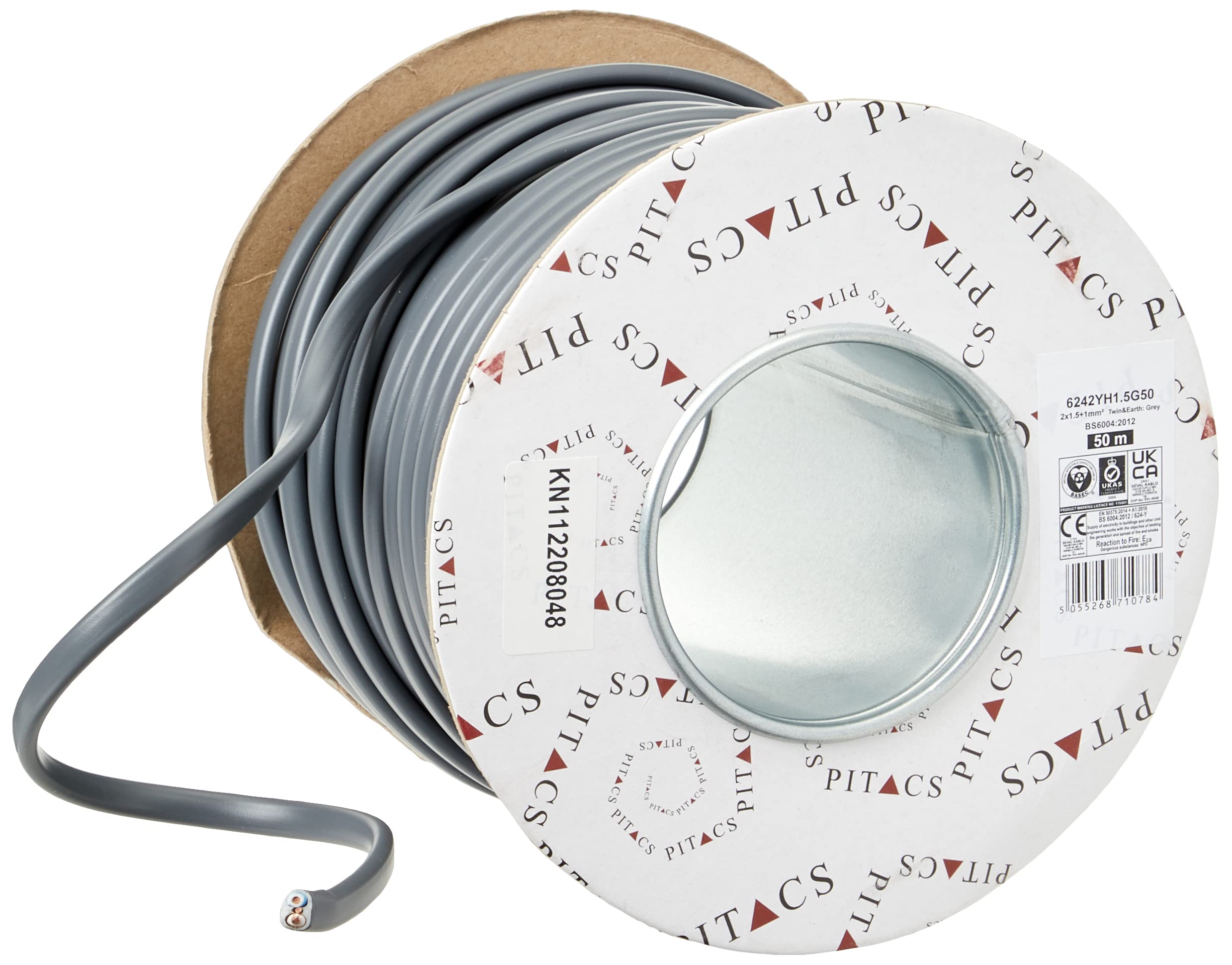 ASCL 1.5m 50m 1.5mm Twin and Earth Electic Cabal Cable for Wiring Lighting, Blue,Grey,Brown