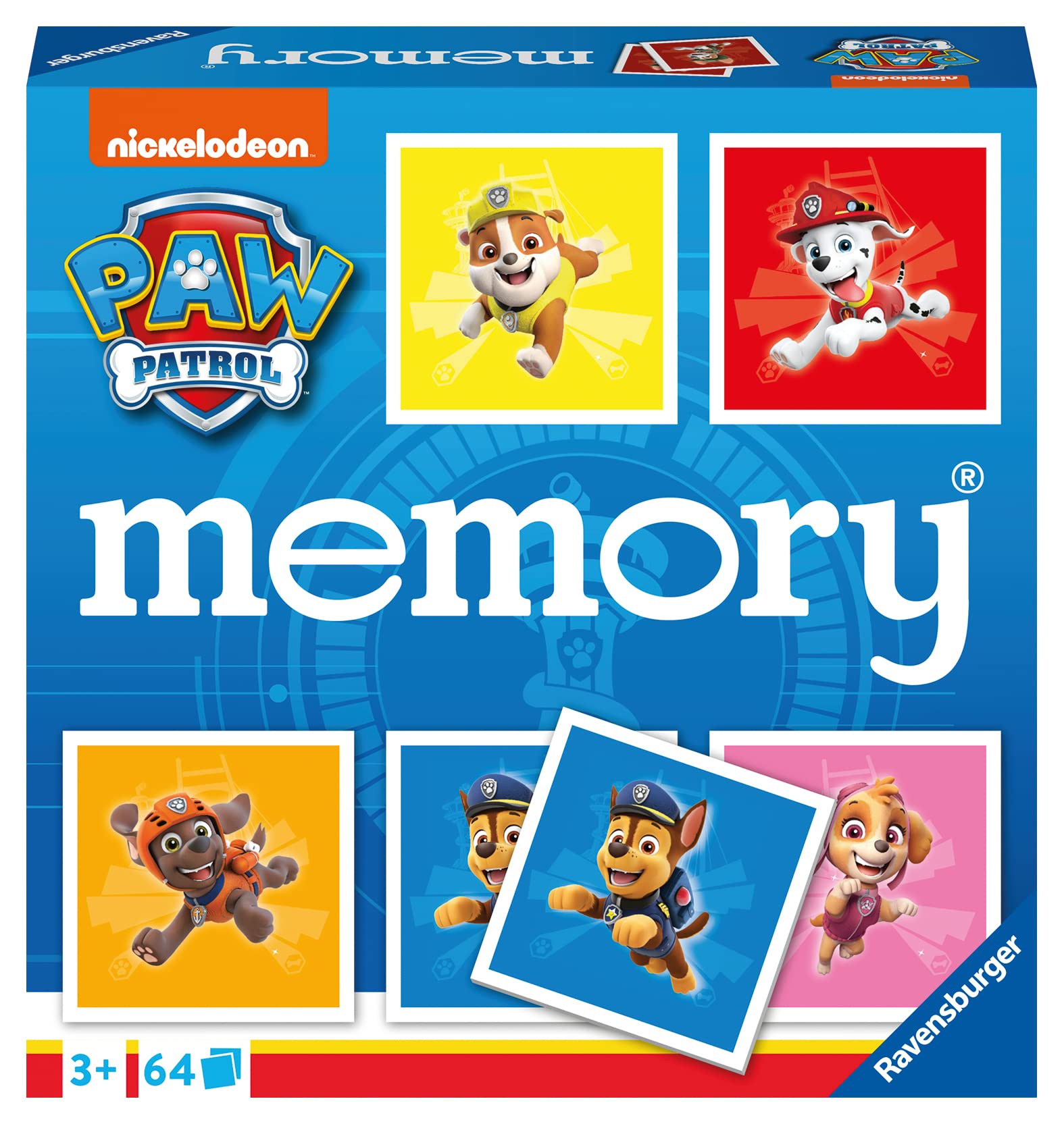 Ravensburger Paw Patrol Memory Game - Matching Picture Snap Pairs For Kids Age 3 Years Up - Educational Todder Toy