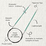 KnitPro Zing Fixed Circular Needles 24 inch 60cm 3.00mm view 3