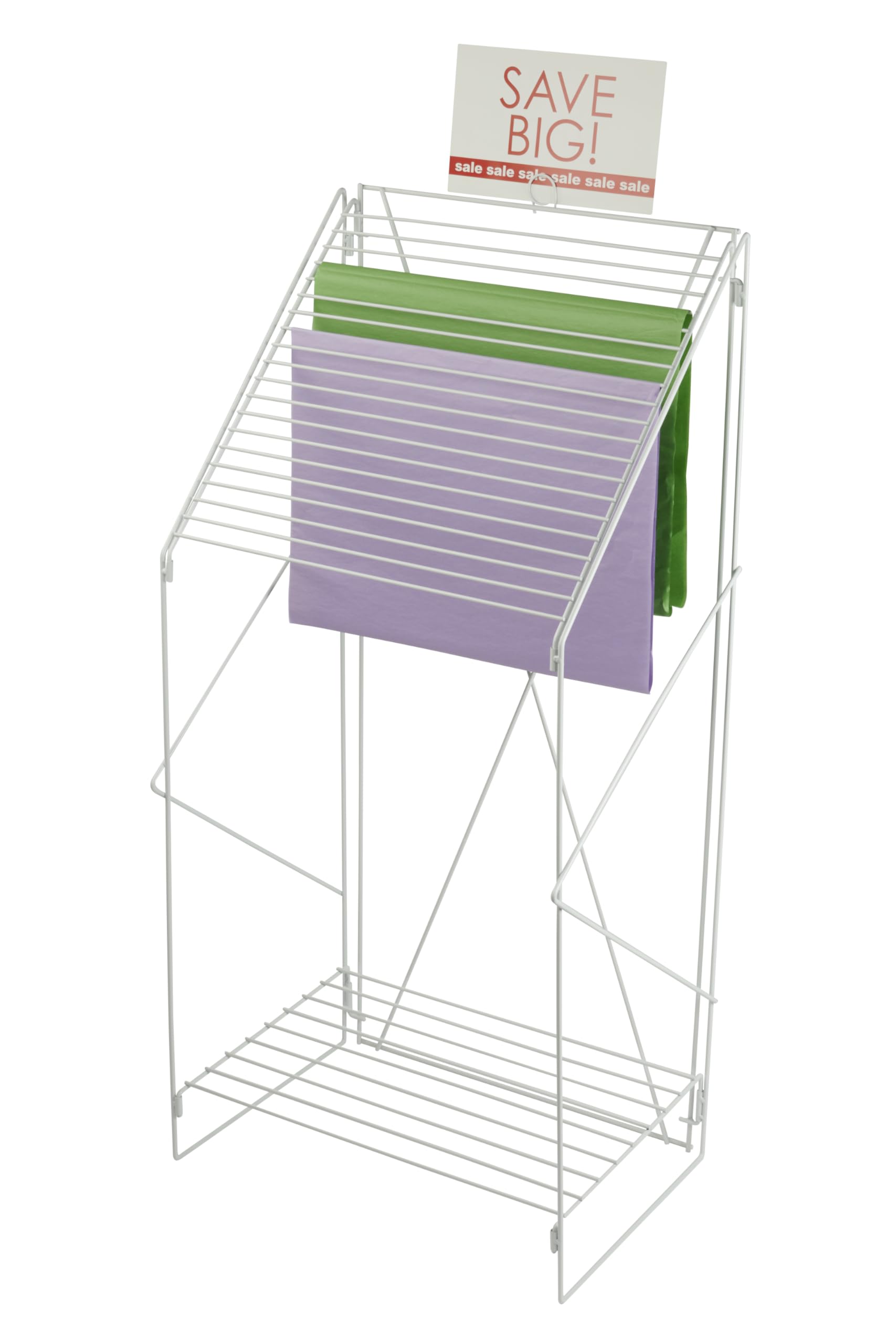 Photo 1 of *Scratches* SSWBasics Tissue Paper Rack - White Wire - Floor Standing (23" W x 15½"D x 49" H)