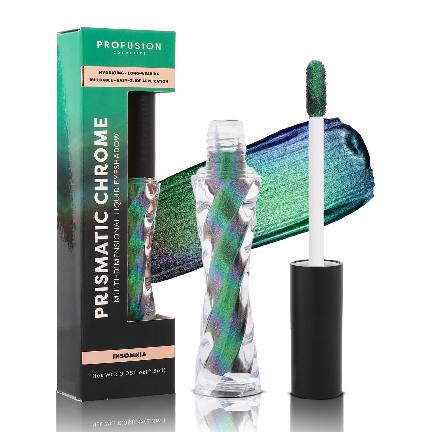 Profusion Cosmetics Prismatic Chrome 6 Shades Liquid Eyeshadow, Glam Up Your Look and Get Stunning Shades Inside, Stand Out All Day and Shine with Premium Beauty Tools