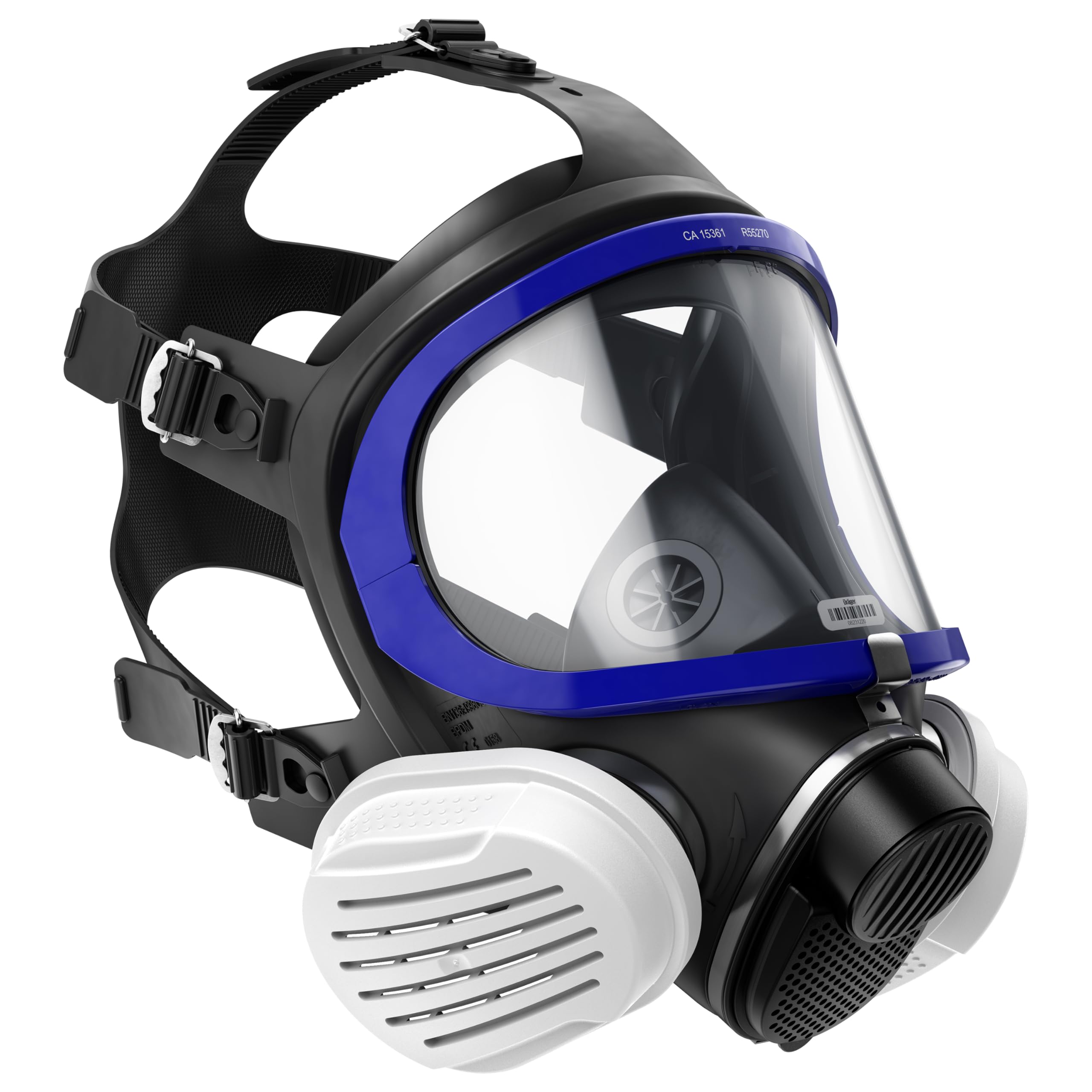 Dräger X-plore 5500 Respirator Mask - 2x P3 Dust Filters- Full Mask Dust Mask for Construction, Woodworking, DIY, Sanding, Mining - Complies with CE EN136 - EN143