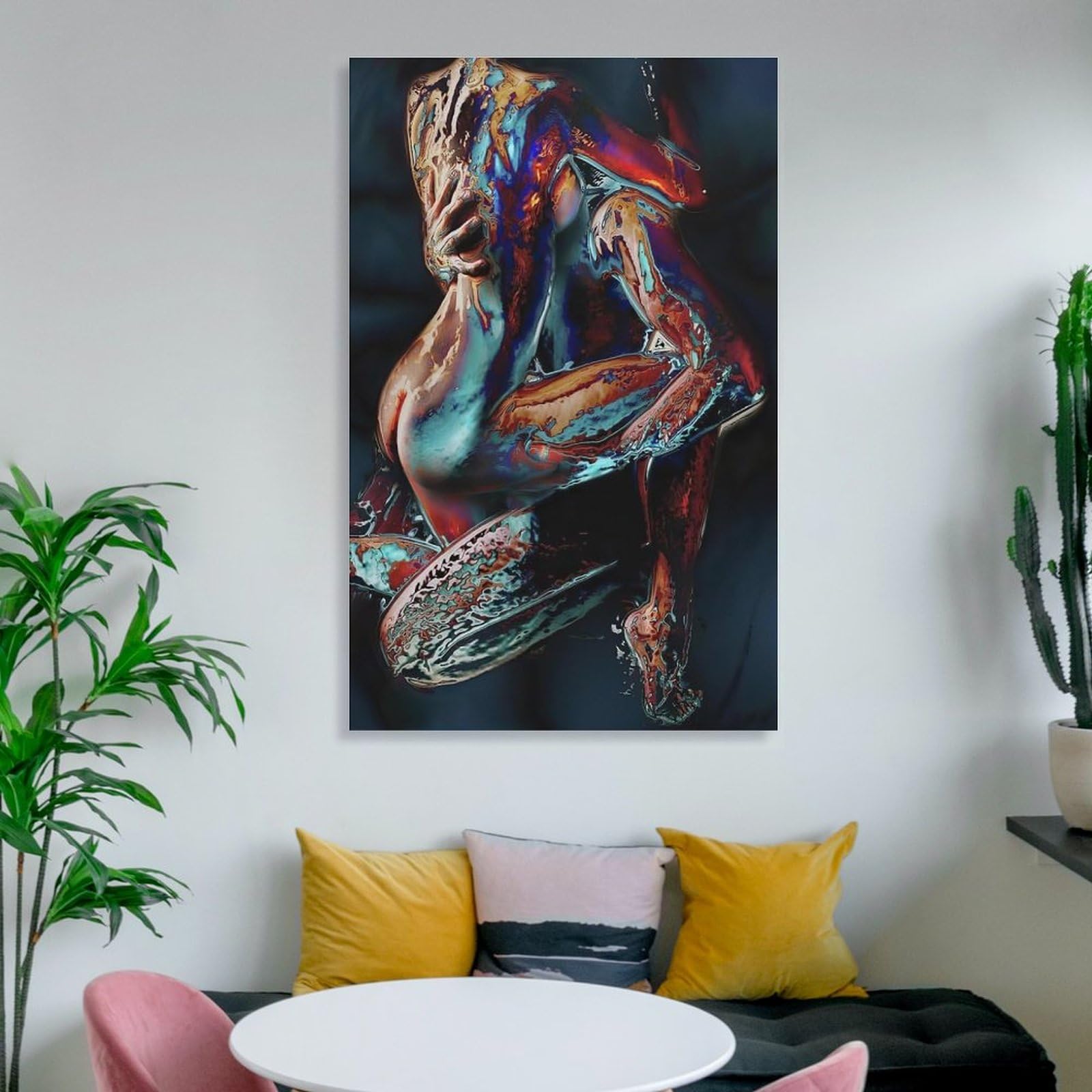 DLQJHAJ Erotic Paintings Of Nude Sexy Women Couple Sex Poster Canvas