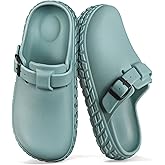 BULLIANT Women Clogs,Comfortable Mules Sandals Unisex Cushioned Support EVA Lightweight Slip-Resist Adjustable Fit