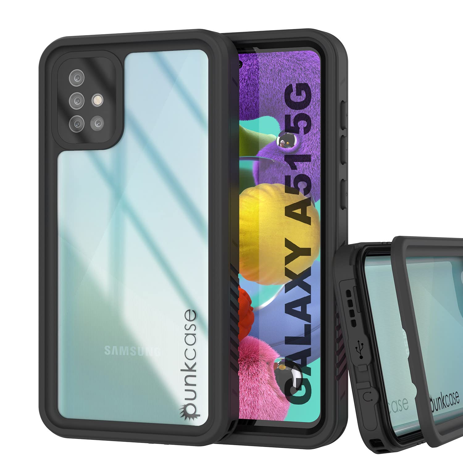 Punkcase Galaxy A51 5G Waterproof Case [Extreme Series] [Slim Fit] [IP68 Certified] [Shockproof] [Dirtproof] [Snowproof] Armor Cover for Galaxy A51 5G (6.7") (2020) [Black]