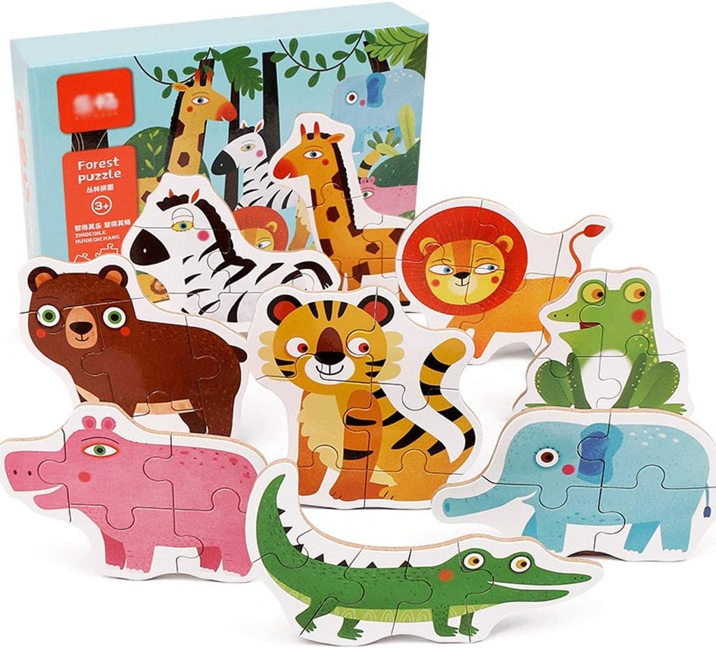 CHQYY Jigsaw Puzzles Kids Jigsaw Puzzles,6 kinds of animals