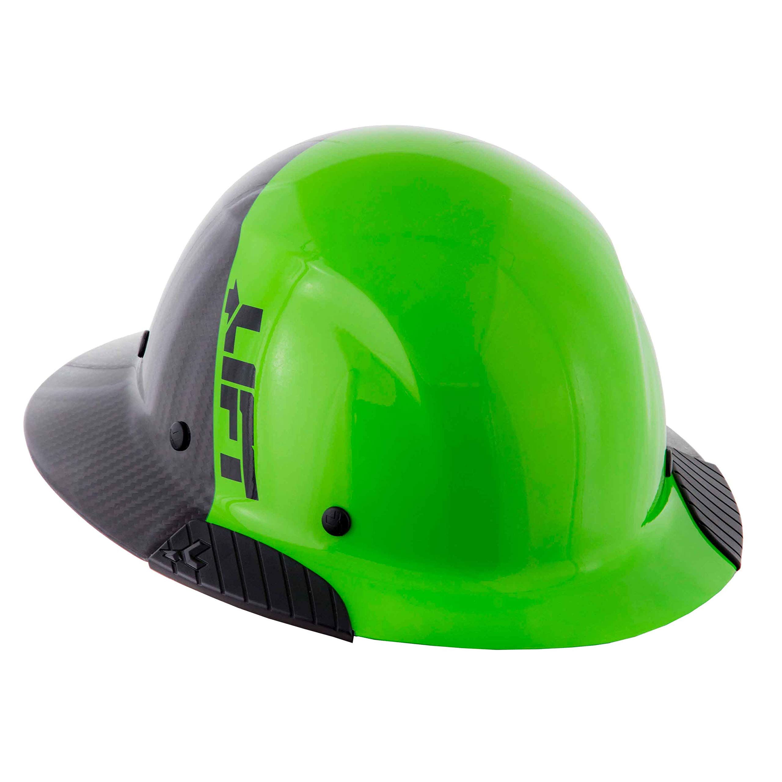 Buy Lift Safety DAX Fifty 50 Green Carbon Fiber Full Brim Hard Hat