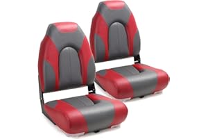 SUNDGORA Deluxe Marine High Back Folding Boat Seat,Stainless Steel Screws Included