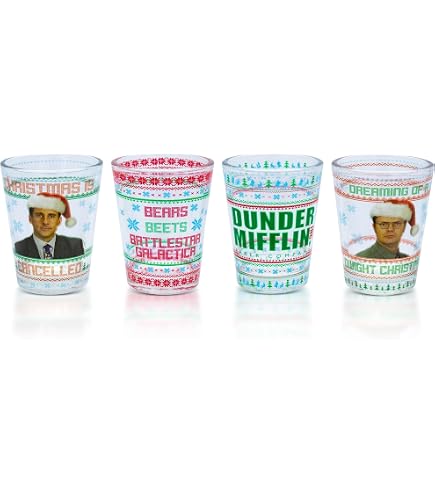 The Office Shot Glasses Set – 3 Pack, 1.5 Oz With Dwight Schrute Quotes, Funny Gift For Fans - View #5