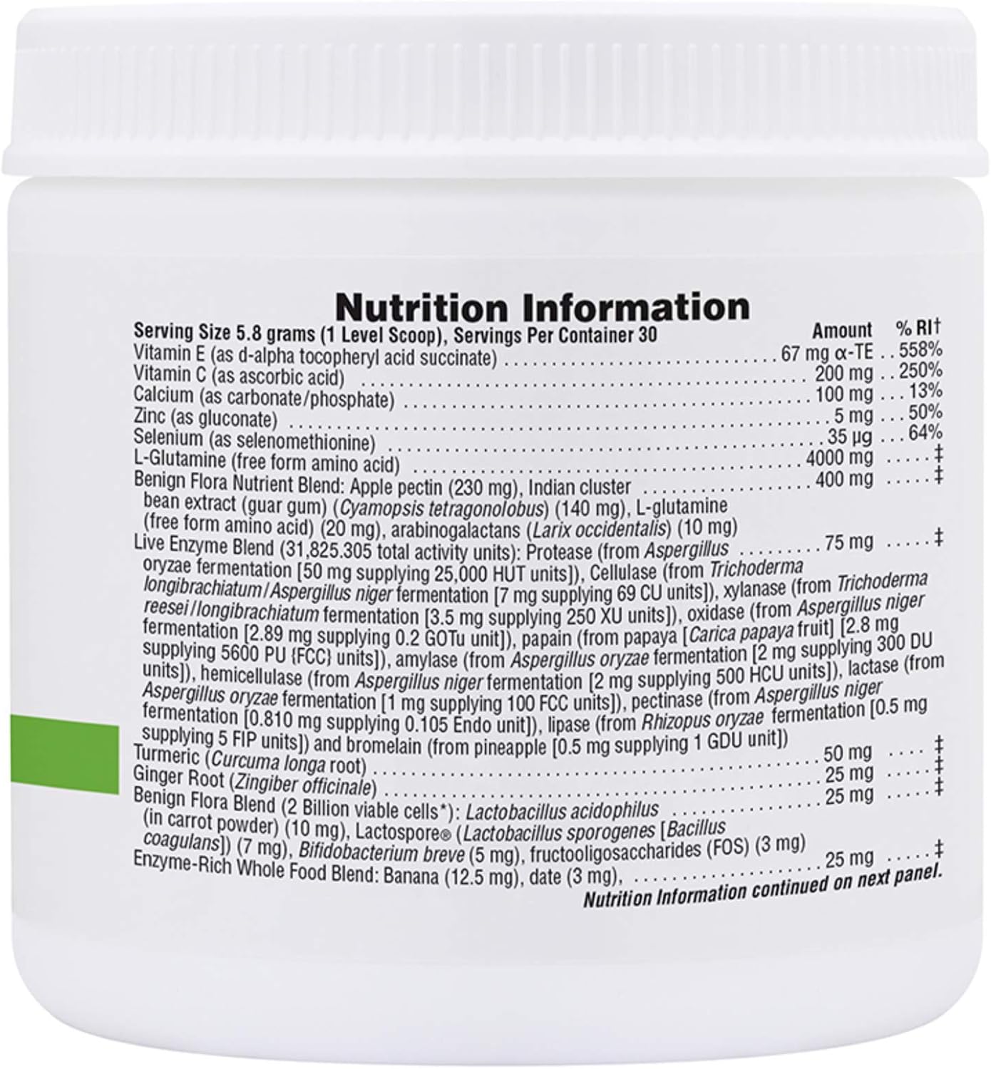 NaturesPlus GI Nutra Total Digestive Wellness, Probiotics Supplement with Prebiotics, Enzymes, Calcium, Glutamine Powder - Image 3