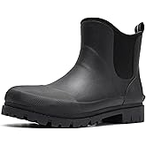 Furuian Men's Rain Boots Wide Calf Waterproof Rubber Boots Wide Width Non Slip Work Boots Ankle/Short Chelsea Rain Boots Hunting Boots Mud Boots for Fishing, Agriculture, Outdoor