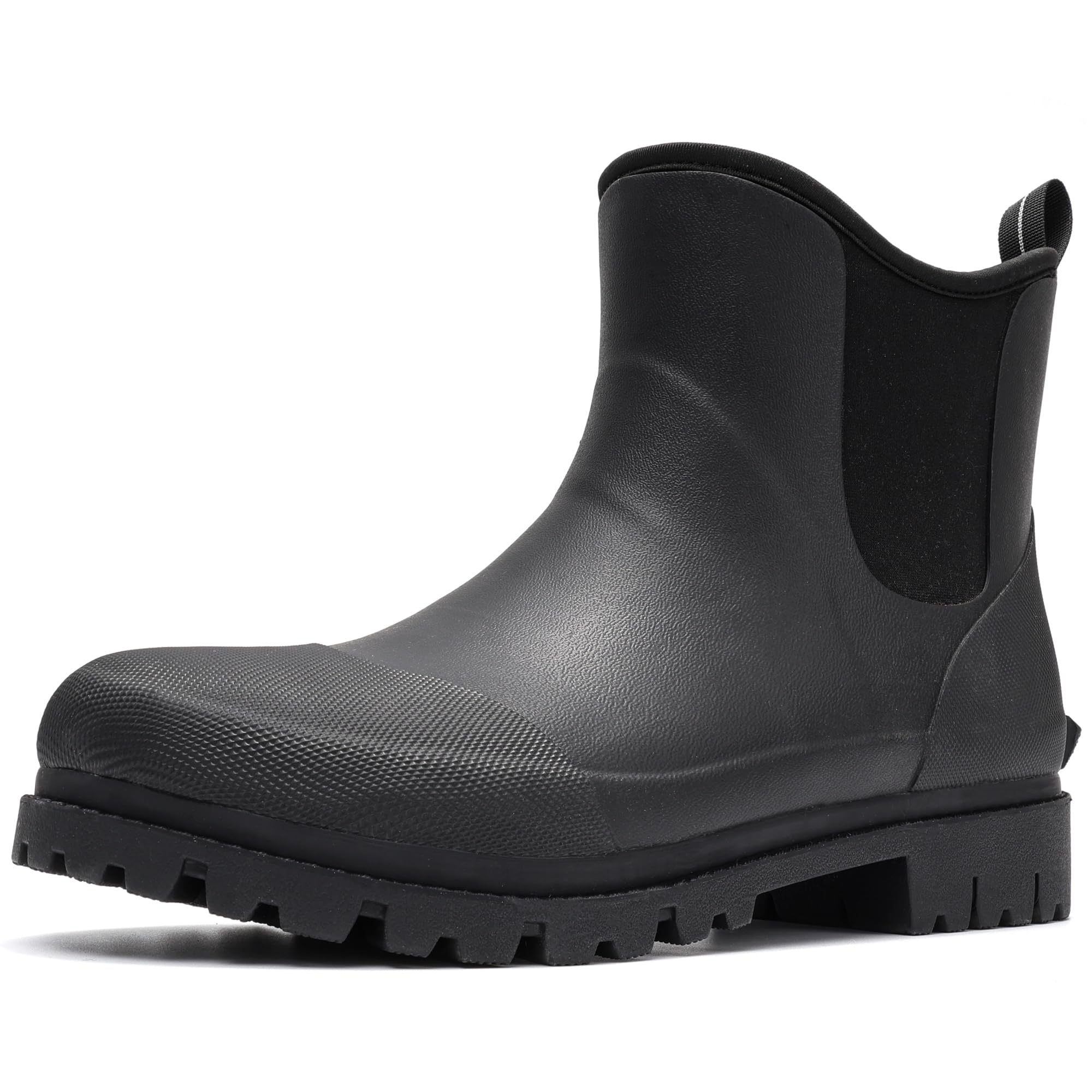 Photo 1 of Furuian Men's Rain Boots Wide Calf Waterproof Rubber Boots Wide Width Non Slip Work Boots Ankle/Short Chelsea Rain Boots Hunting Boots Mud Boots for Fishing, Agriculture, Outdoor, 11 wide