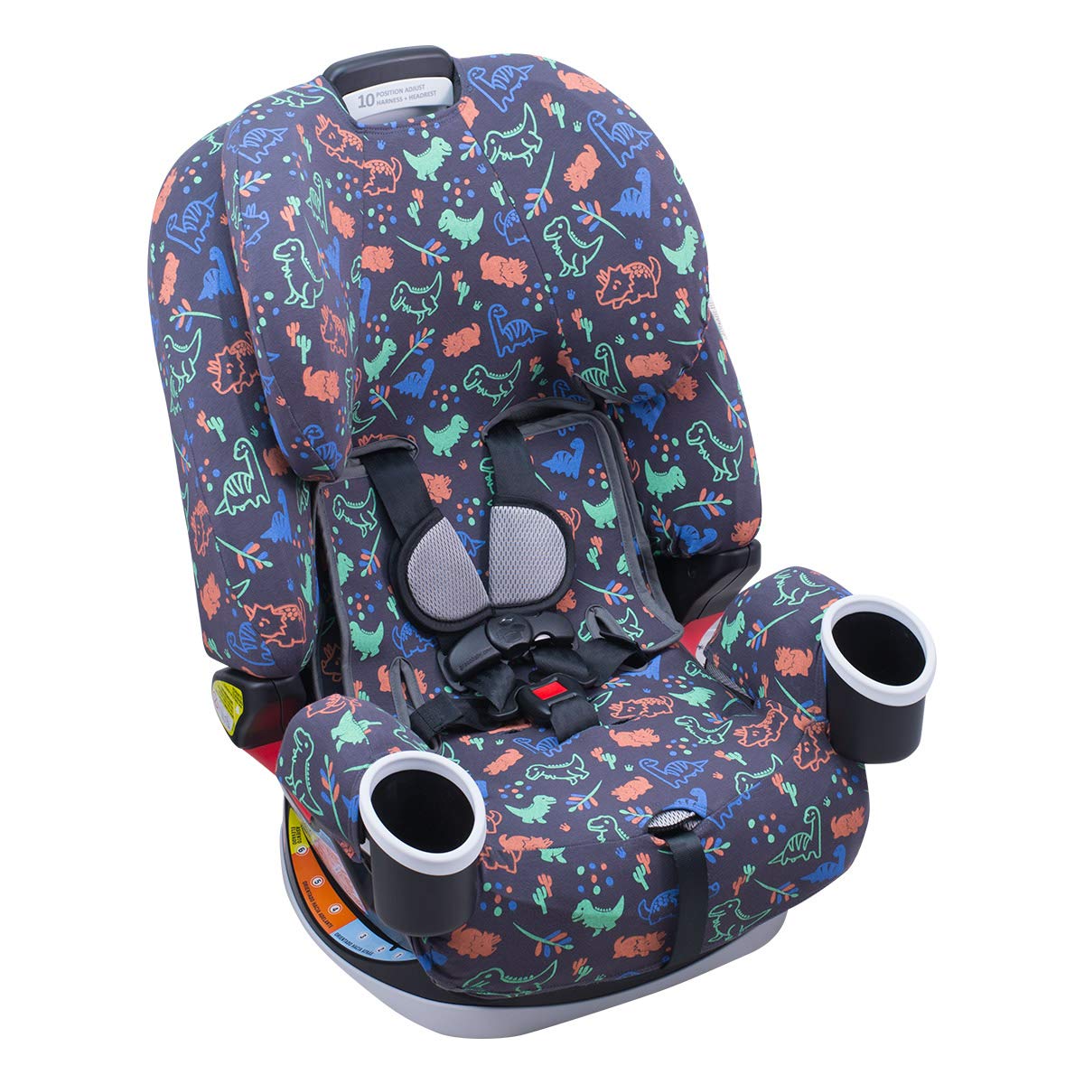 JYOKO Kids Cotton Cover Liner for car seat Compatible with Graco 4Ever DLX 4-in-1 (Happy Dino)